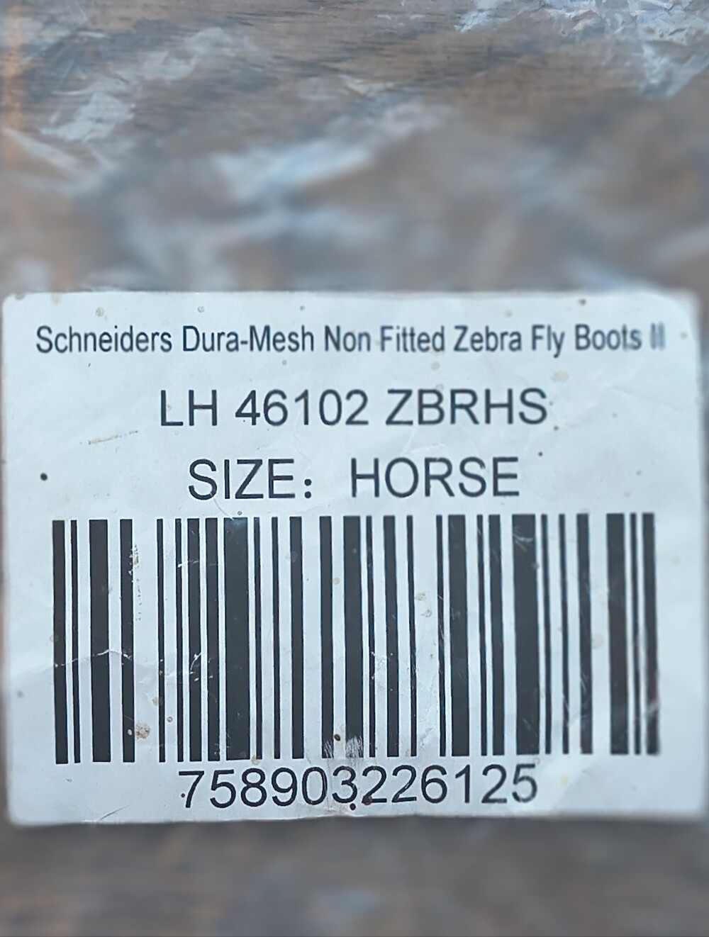 Schneiders Dura-Mesh II Non-Fitted Zebra Fly Boots - Set of 4 - Picture 5 of 5